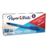 Paper Mate ComfortMate Ultra BP Pen, Retract, Medium 1 mm, Blue Ink/Barrel, PK12 6310187